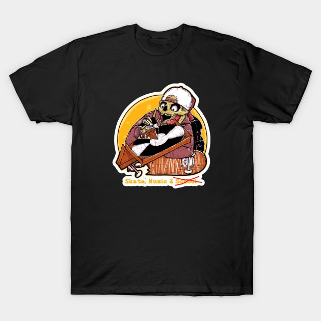 Pizza Skate T-Shirt by Skully Lolly